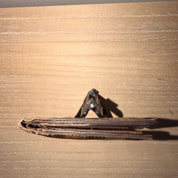 Louis Vuitton Damier Ebene Marco Bifold Wallet Initials Fair Condition - Picture 11 of 13